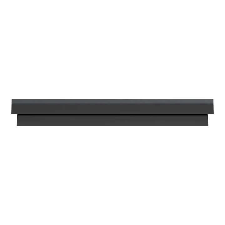 Odace Métal - plaque de finition 1 poste - effet Perle Noire support noir