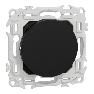 Odace - obturateur - pré-perçage pour sortie de câble - noir onyx