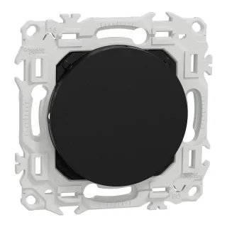 Odace - obturateur - pré-perçage pour sortie de câble - noir onyx
