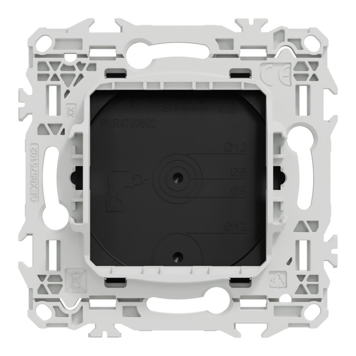 Odace - obturateur - pré-perçage pour sortie de câble - noir onyx