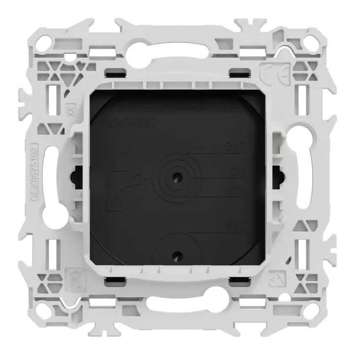 Odace - obturateur - pré-perçage pour sortie de câble - noir onyx
