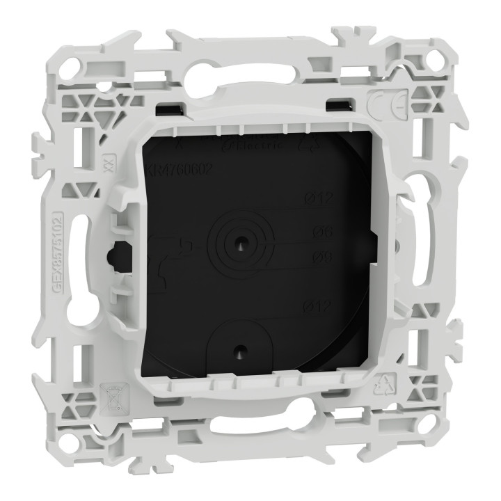 Odace - obturateur - pré-perçage pour sortie de câble - noir onyx