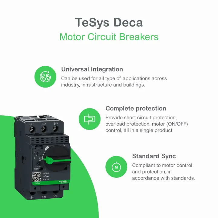 TeSys GV2ME - disj. moteur - 4..6,3A - 3P 3d - déclencheur magnéto-thermique
