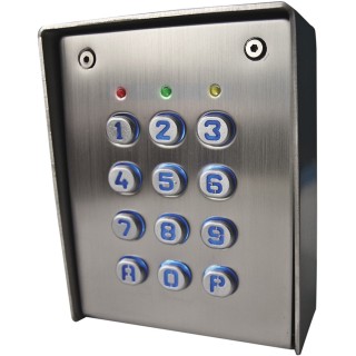 Clavier 2 relais,60 codes,touches métalliques, boitier sailli in