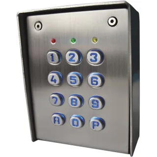 Clavier 2 Relais, 60 Codes, Touches Métalliques, Boîtier Sailli Inox
