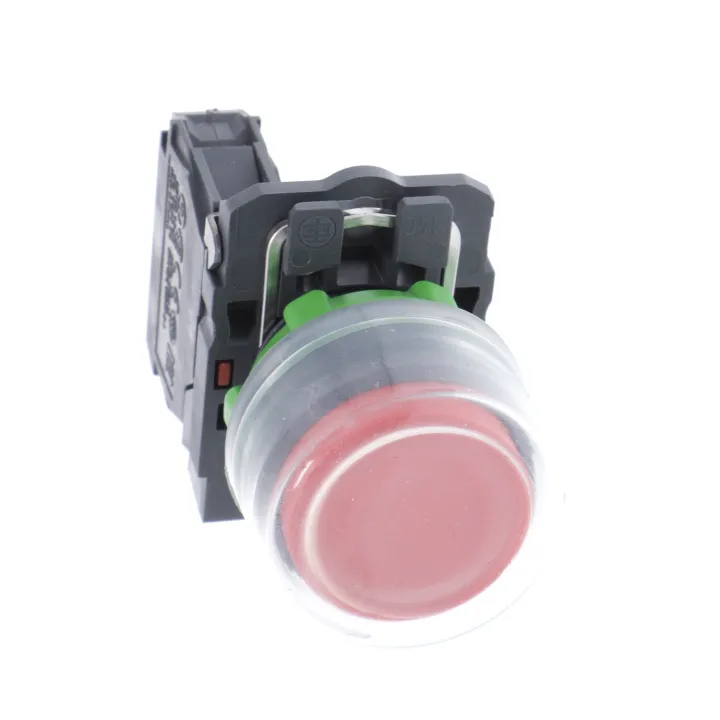 Harmony XB5 - bouton poussoir à impulsion - Ø22 - capuchonné - rouge - 1O - vis