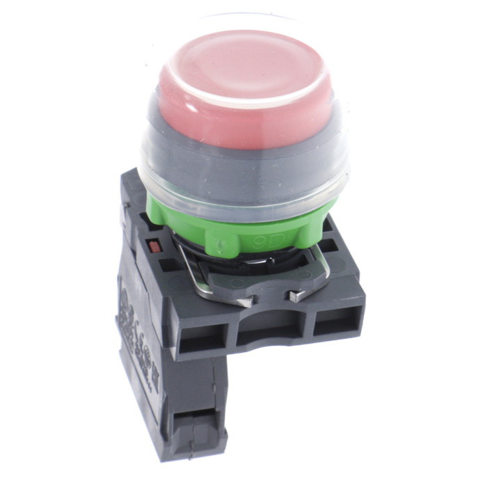 Harmony XB5 - bouton poussoir à impulsion - Ø22 - capuchonné - rouge - 1O - vis