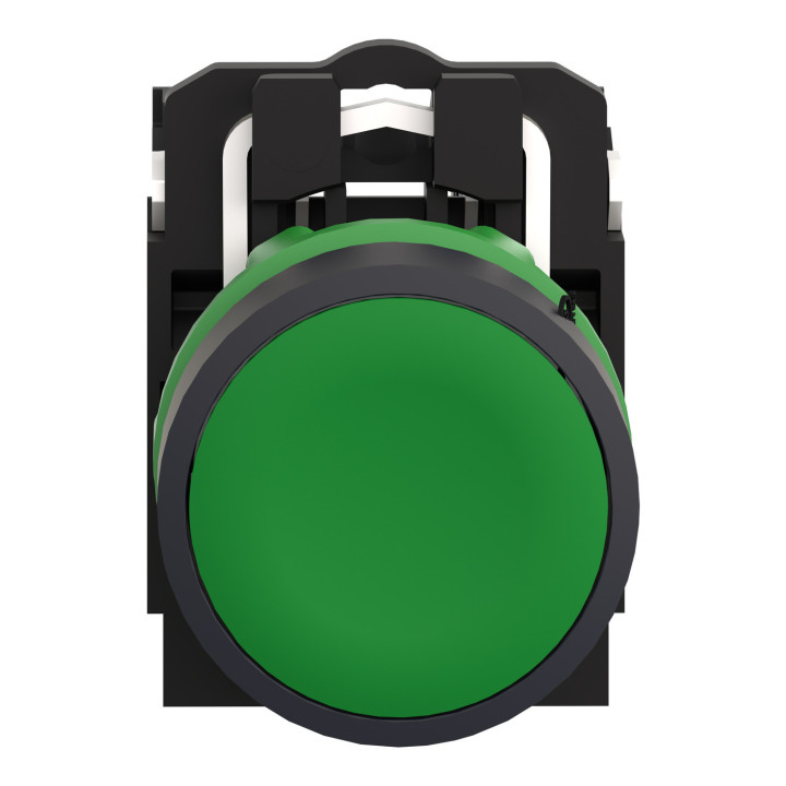 Harmony XB5 - bouton poussoir à impulsion - Ø22 - vert - 1O+1F - vis étrier