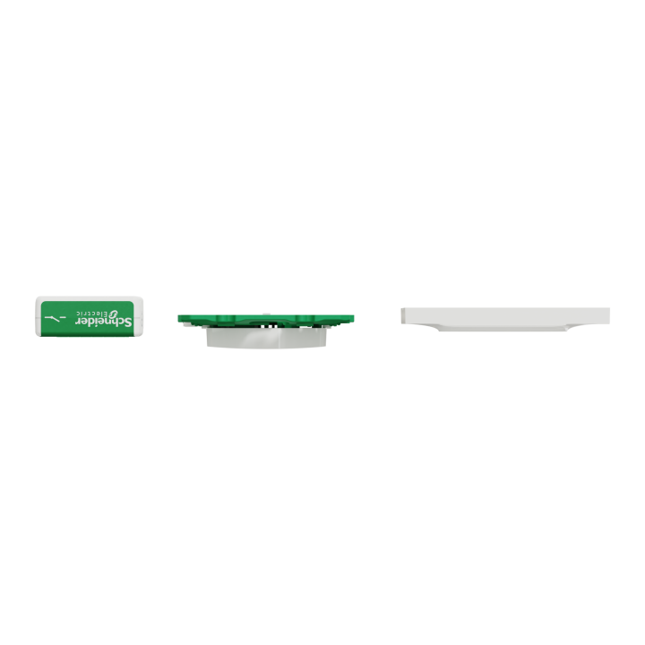Odace sans fil sans pile - Kit actionneur micro + inter + plaque Styl - blanc