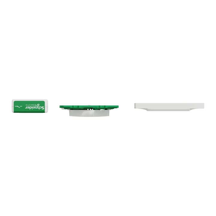 Odace sans fil sans pile - Kit actionneur micro + inter + plaque Styl - blanc