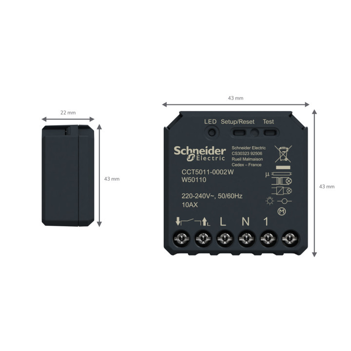 Wiser - micromodule encastré - zigbee - pour interrupteur lumineux
