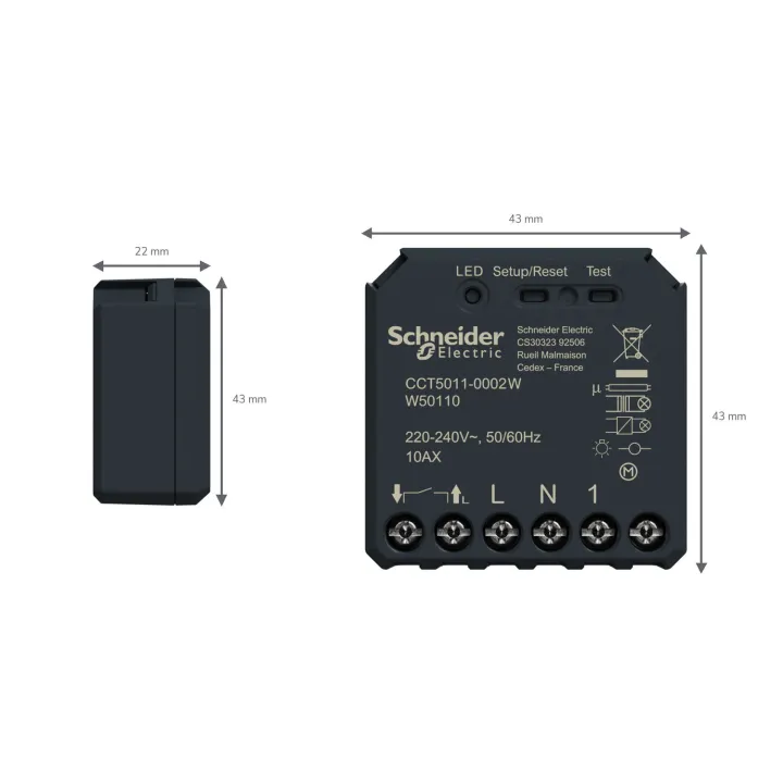 Wiser - micromodule encastré - zigbee - pour interrupteur lumineux