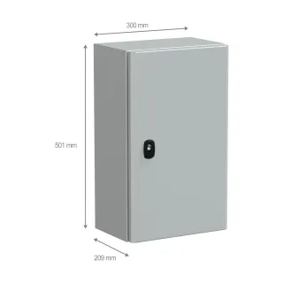 PanelSeT S3D - Enveloppe acier - H500xL300xP200 - porte pleine