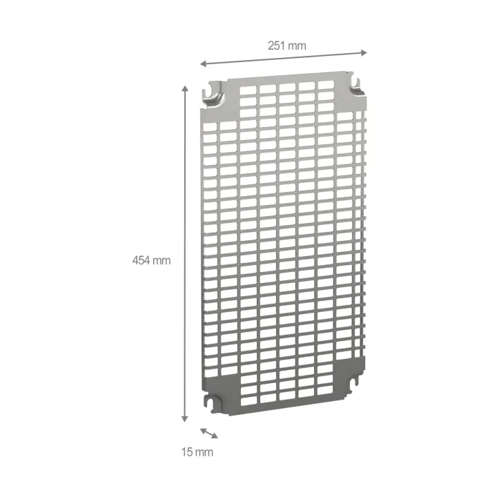 PanelSeT - châssis perf. Telequick - acier - coffret H500xL300mm