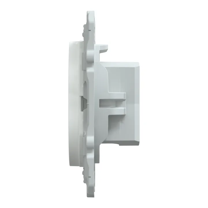 Ovalis - prise TV simple - Blanc