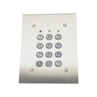 Clavier 2 Relais, 60 codes, touches plastiques,plaque inox