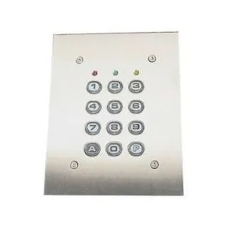 Clavier 2 Relais, 60 Codes, Touches Plastiques, Plaque Inox