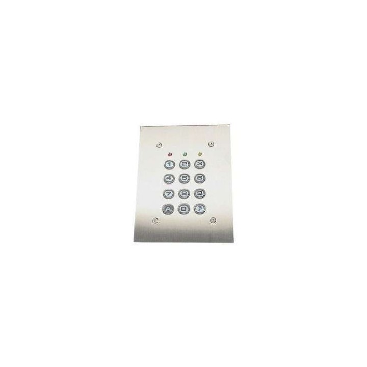Clavier 2 Relais, 60 codes, touches plastiques,plaque inox