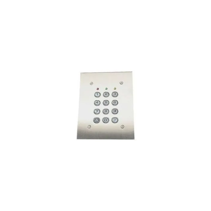 Clavier 2 Relais, 60 Codes, Touches Plastiques, Plaque Inox