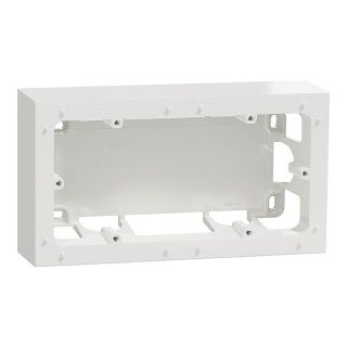 Odace 2011 Styl - boîte pour montage en saillie 2 postes entraxe 71mm blanc