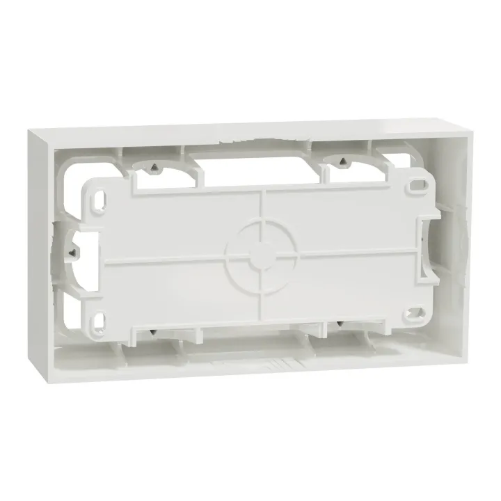 Odace 2011 Styl - boîte pour montage en saillie 2 postes entraxe 71mm blanc