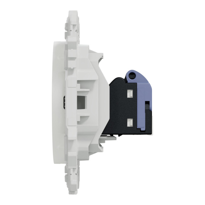 Odace - prise RJ45 - Cat6 UTP grade 1 à 2 - blanc craie