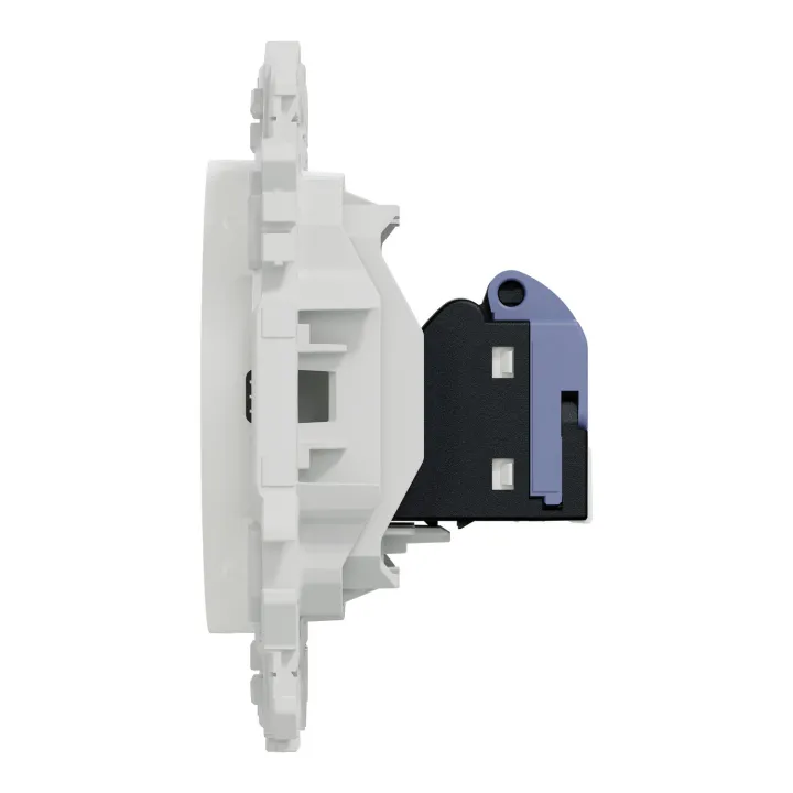 Odace - prise RJ45 - Cat6 UTP grade 1 à 2 - blanc craie