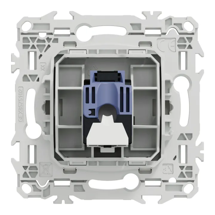 Odace - prise RJ45 - Cat6 UTP grade 1 à 2 - blanc craie