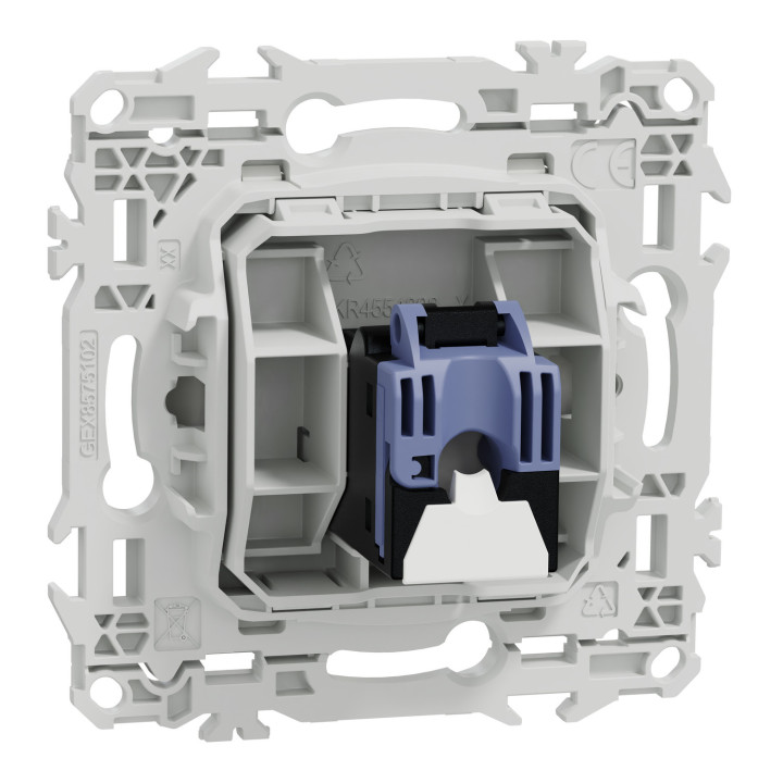 Odace - prise RJ45 - Cat6 UTP grade 1 à 2 - blanc craie