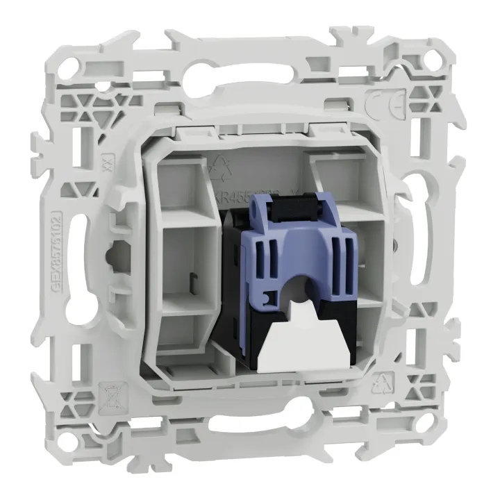 Odace - prise RJ45 - Cat6 UTP grade 1 à 2 - blanc craie