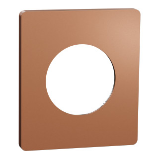 Odace Architecte - plaque de finition 1 poste - effet Cuivre
