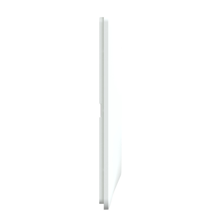 Ovalis - Plaque de finition - 3 postes Horizontal - entraxe 71 mm - Blanc