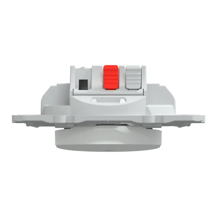 Ovalis - poussoir à fermeture lumineux - 10AX - LED bleu 250V - Blanc