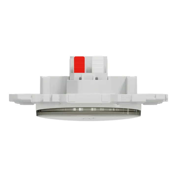 Odace - bouton-poussoir porte-étiquette - symbole carillon - blanc craie