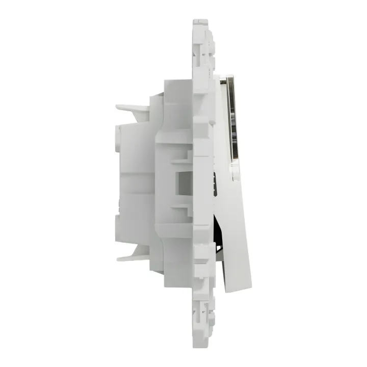 Odace - bouton-poussoir porte-étiquette - symbole carillon - blanc craie