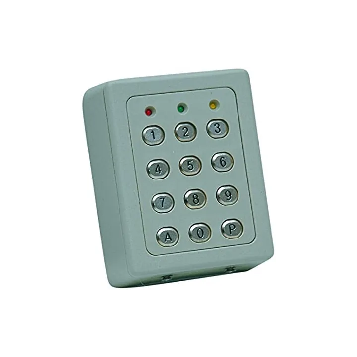 Clavier  2 relais, 60 codes, touches métalliques , boîtier abs beige