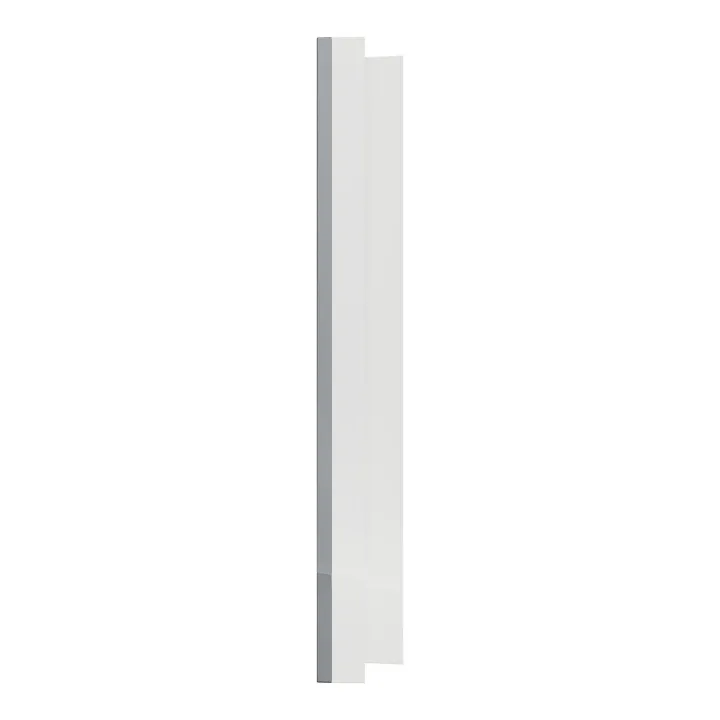 Odace Métal - plaque de finition 3 postes - effet Titane support blanc