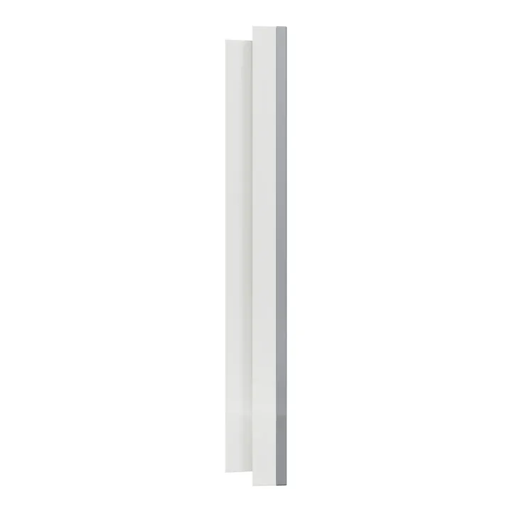 Odace Métal - plaque de finition 3 postes - effet Titane support blanc