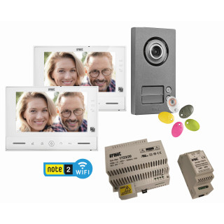 Kit Video Note2 Moniteur Wifi, Platine 2BP, report d'appels et Yokis UP intégré