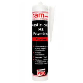 Mastic Colle Polymeres Blanc 300Ml