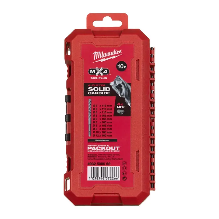 Forets Sds Plus Mx4 4 Taillants Set De 10 Forêts Sds+ 4 Taillants Mx4