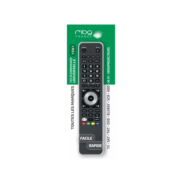 Télécommande Universelle Noire+Câble Micro Usb Pour 1 Appareil