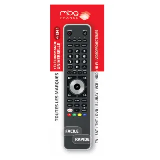 Télécommande Universel Noire+Câble Micro Usb Jusqu'À 4 Appareil