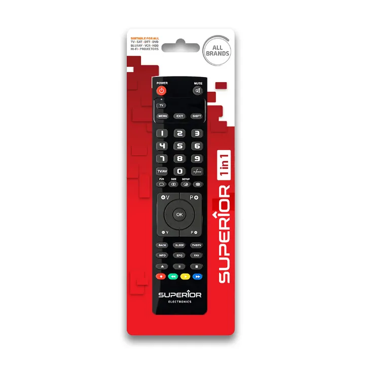Télécommande Tv Universelle Extra Fine Contrôle 1 Appareil