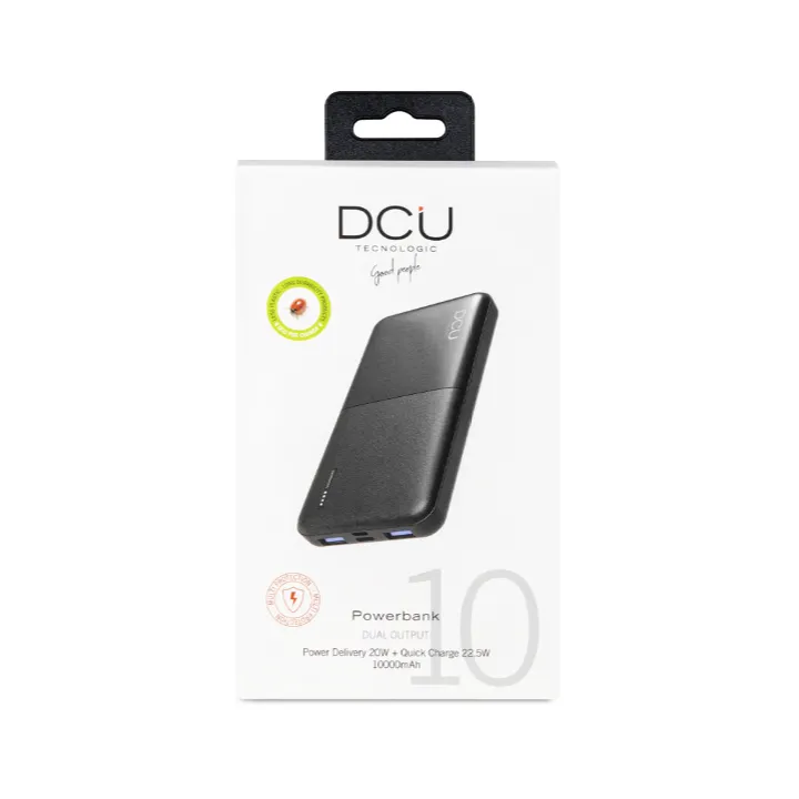 Alimentation Power Bank Double Usb Pd20W 10000Mah Noir