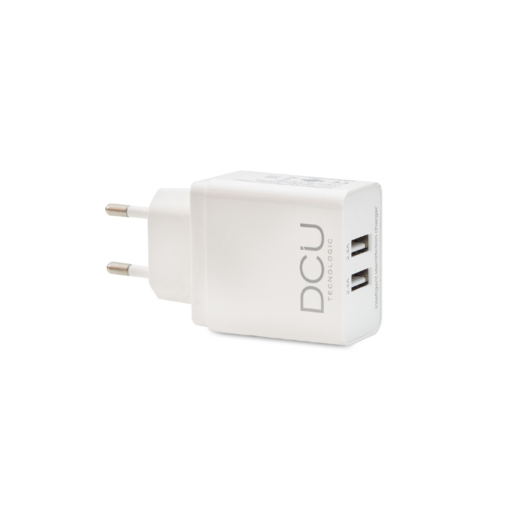 Chargeur secteur double USB – Blanc