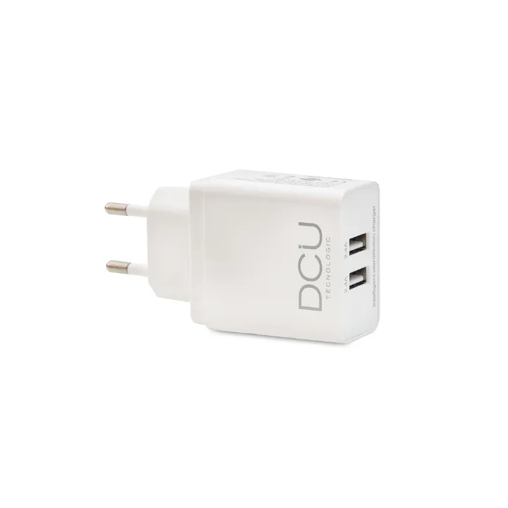 Chargeur secteur double USB – Blanc