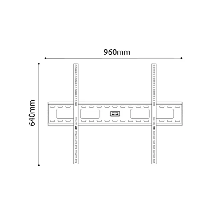 Support mural fixe pour écran TV de 60″ à 100″