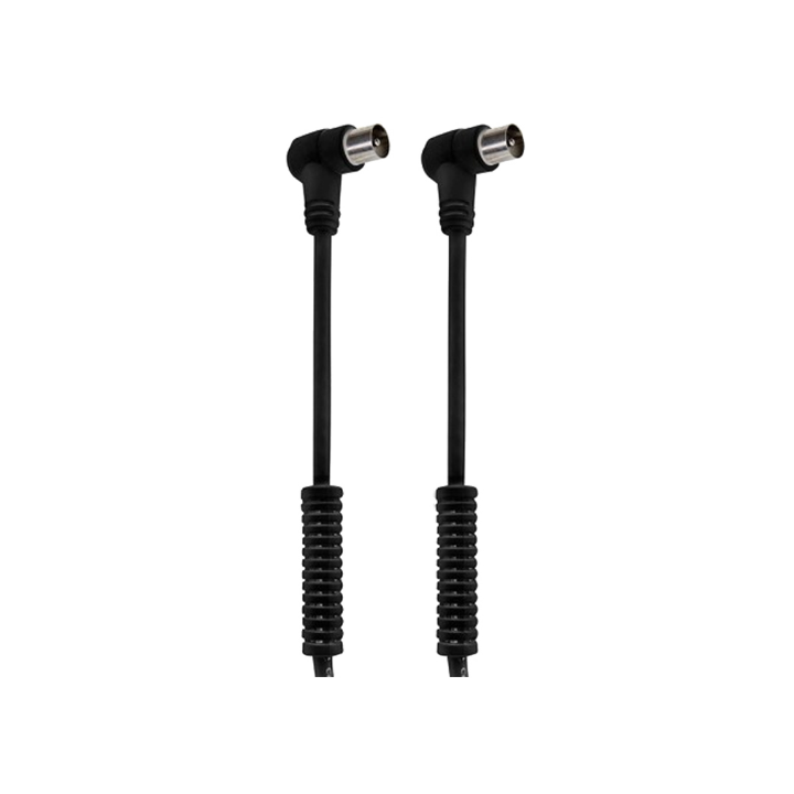 Câble ANTENNE TV M 90º – F 90º – Noir – 1.5m