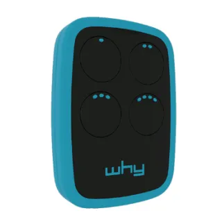 Radiocommande bleue Why2 Evo multifréquences 4BP de 433.92 à 868 Mhz